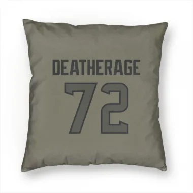 Olive Houston Texans Dylan Deatherage   Pillow Cover (18 X 18)