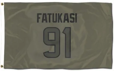 Olive Houston Texans Folorunso Fatukasi   Flag (3 X 5)