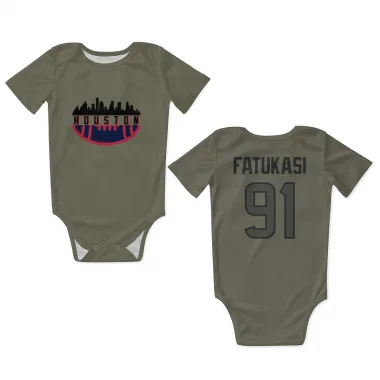 Olive Houston Texans Folorunso Fatukasi   Newborn & Infant Bodysuit