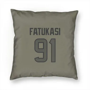 Olive Houston Texans Folorunso Fatukasi   Pillow Cover (18 X 18)