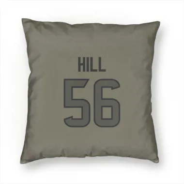 Olive Houston Texans Jamal Hill   Pillow Cover (18 X 18)