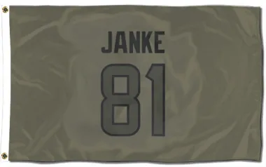 Olive Houston Texans Jaxon Janke   Flag (3 X 5)