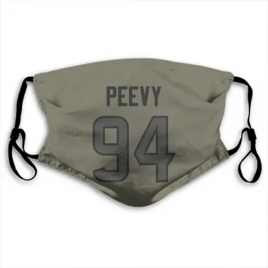 Olive Houston Texans Jayden Peevy   Face Mask