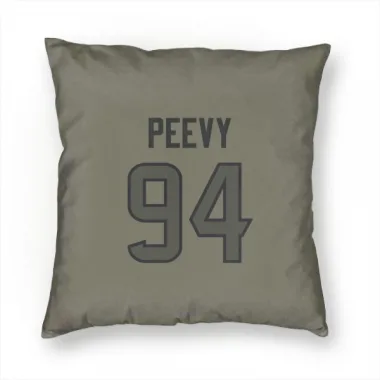 Olive Houston Texans Jayden Peevy   Pillow Cover (18 X 18)