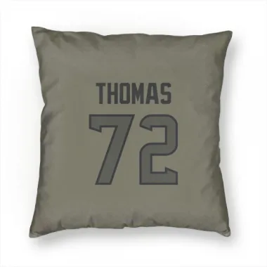 Olive Houston Texans Jaylon Thomas   Pillow Cover (18 X 18)