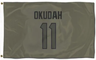 Olive Houston Texans Jeff Okudah   Flag (3 X 5)