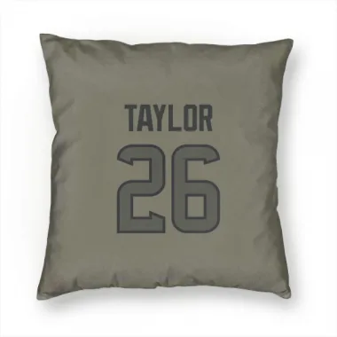 Olive Houston Texans J.J. Taylor   Pillow Cover (18 X 18)