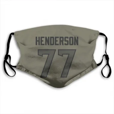 Olive Houston Texans LaDarius Henderson   Face Mask