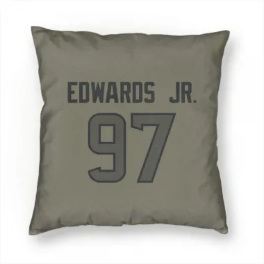 Olive Houston Texans Mario Edwards Jr.   Pillow Cover (18 X 18)