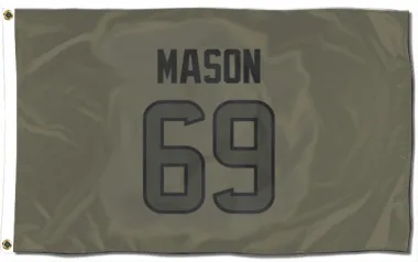 Olive Houston Texans Shaq Mason   Flag (3 X 5)