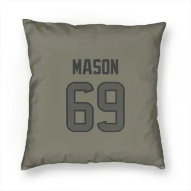 Olive Houston Texans Shaq Mason   Pillow Cover (18 X 18)