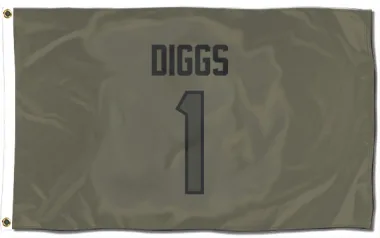 Olive Houston Texans Stefon Diggs   Flag (3 X 5)