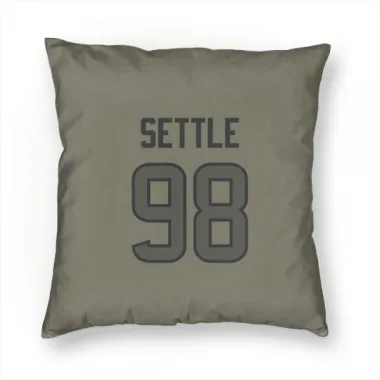 Olive Houston Texans Tim Settle Jr.   Pillow Cover (18 X 18)