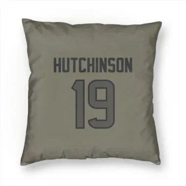 Olive Houston Texans Xavier Hutchinson   Pillow Cover (18 X 18)