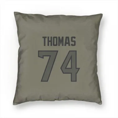 Olive Houston Texans Zach Thomas   Pillow Cover (18 X 18)