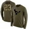 Olive Men's Arian Foster Houston Texans Salute to Service Sideline Long Sleeve T-Shirt