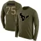 Olive Men's Austin Deculus Houston Texans Salute to Service Sideline Long Sleeve T-Shirt