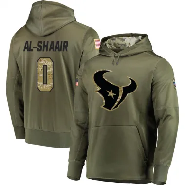 Olive Men's Azeez Al-Shaair Houston Texans Salute to Service Pullover Hoodie