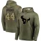 Olive Men's British Brooks Houston Texans Salute to Service Pullover Hoodie