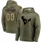 Olive Men's Custom Houston Texans Salute to Service Pullover Hoodie