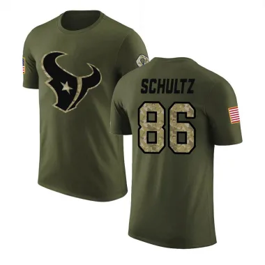 Olive Men's Dalton Schultz Houston Texans Salute to Service T-Shirt