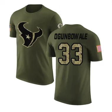 Olive Men's Dare Ogunbowale Houston Texans Salute to Service T-Shirt