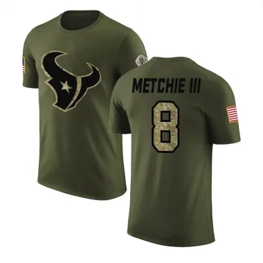 Olive Men's John Metchie III Houston Texans Salute to Service T-Shirt