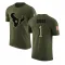 Olive Men's Stefon Diggs Houston Texans Salute to Service T-Shirt