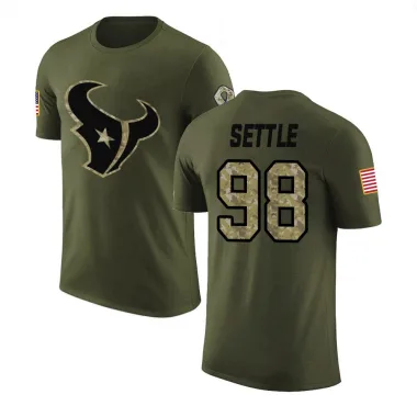 Olive Men's Tim Settle Jr. Houston Texans Salute to Service T-Shirt