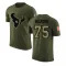 Olive Men's Vince Wilfork Houston Texans Salute to Service T-Shirt