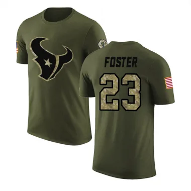 Olive Youth Arian Foster Houston Texans Salute to Service T-Shirt