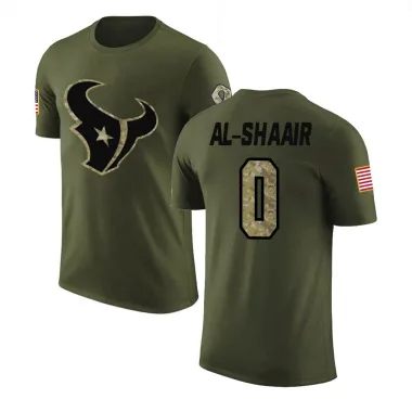 Olive Youth Azeez Al-Shaair Houston Texans Salute to Service T-Shirt