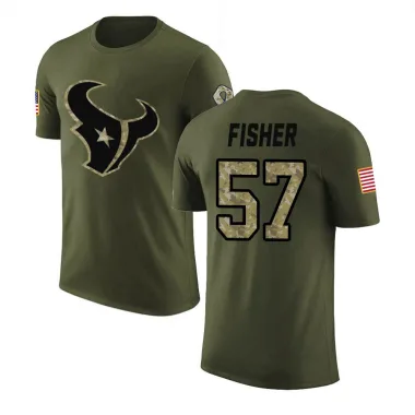 Olive Youth Blake Fisher Houston Texans Salute to Service T-Shirt