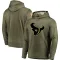 Olive Youth Blank Houston Texans Salute to Service Pullover Hoodie