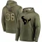 Olive Youth Brandon Hill Houston Texans Salute to Service Pullover Hoodie