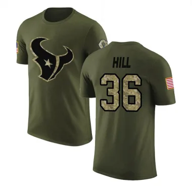 Olive Youth Brandon Hill Houston Texans Salute to Service T-Shirt