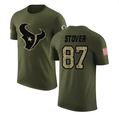 Olive Youth Cade Stover Houston Texans Salute to Service T-Shirt