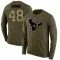 Olive Youth Christian Harris Houston Texans Salute to Service Sideline Long Sleeve T-Shirt