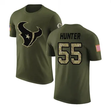 Olive Youth Danielle Hunter Houston Texans Salute to Service T-Shirt