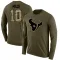 Olive Youth Davis Mills Houston Texans Salute to Service Sideline Long Sleeve T-Shirt