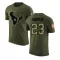 Olive Youth Eric Murray Houston Texans Salute to Service T-Shirt