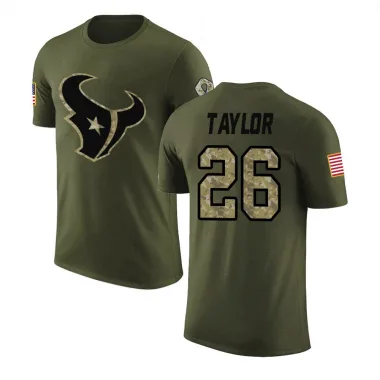 Olive Youth J.J. Taylor Houston Texans Salute to Service T-Shirt