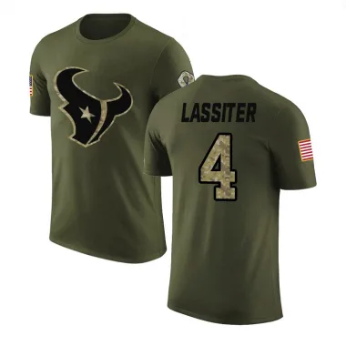 Olive Youth Kamari Lassiter Houston Texans Salute to Service T-Shirt