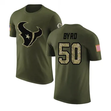 Olive Youth Solomon Byrd Houston Texans Salute to Service T-Shirt