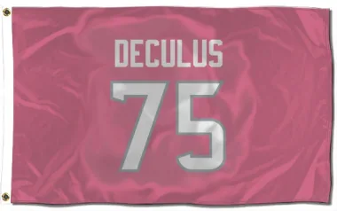 Pink Houston Texans Austin Deculus   Flag (3 X 5)