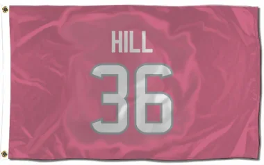 Pink Houston Texans Brandon Hill   Flag (3 X 5)