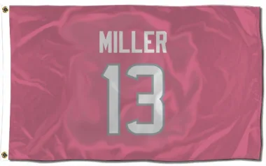 Pink Houston Texans Braxton Miller   Flag (3 X 5)