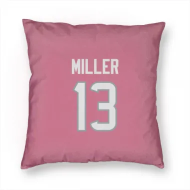 Pink Houston Texans Braxton Miller   Pillow Cover (18 X 18)