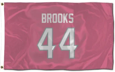 Pink Houston Texans British Brooks   Flag (3 X 5)