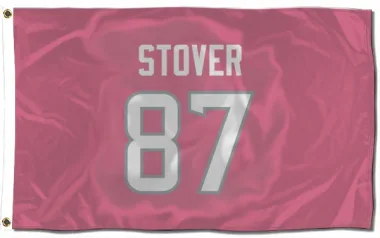 Pink Houston Texans Cade Stover   Flag (3 X 5)